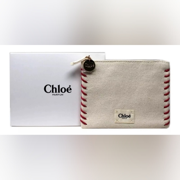 Chloe Handbags - Chloe Parfum Canvase Pouch. "5 x 4". NEW IN BOX!